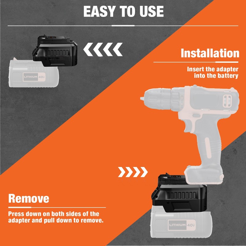 HAKSINKY Tool Battery Adapter  - Black+Decker Tool Cordless review and price