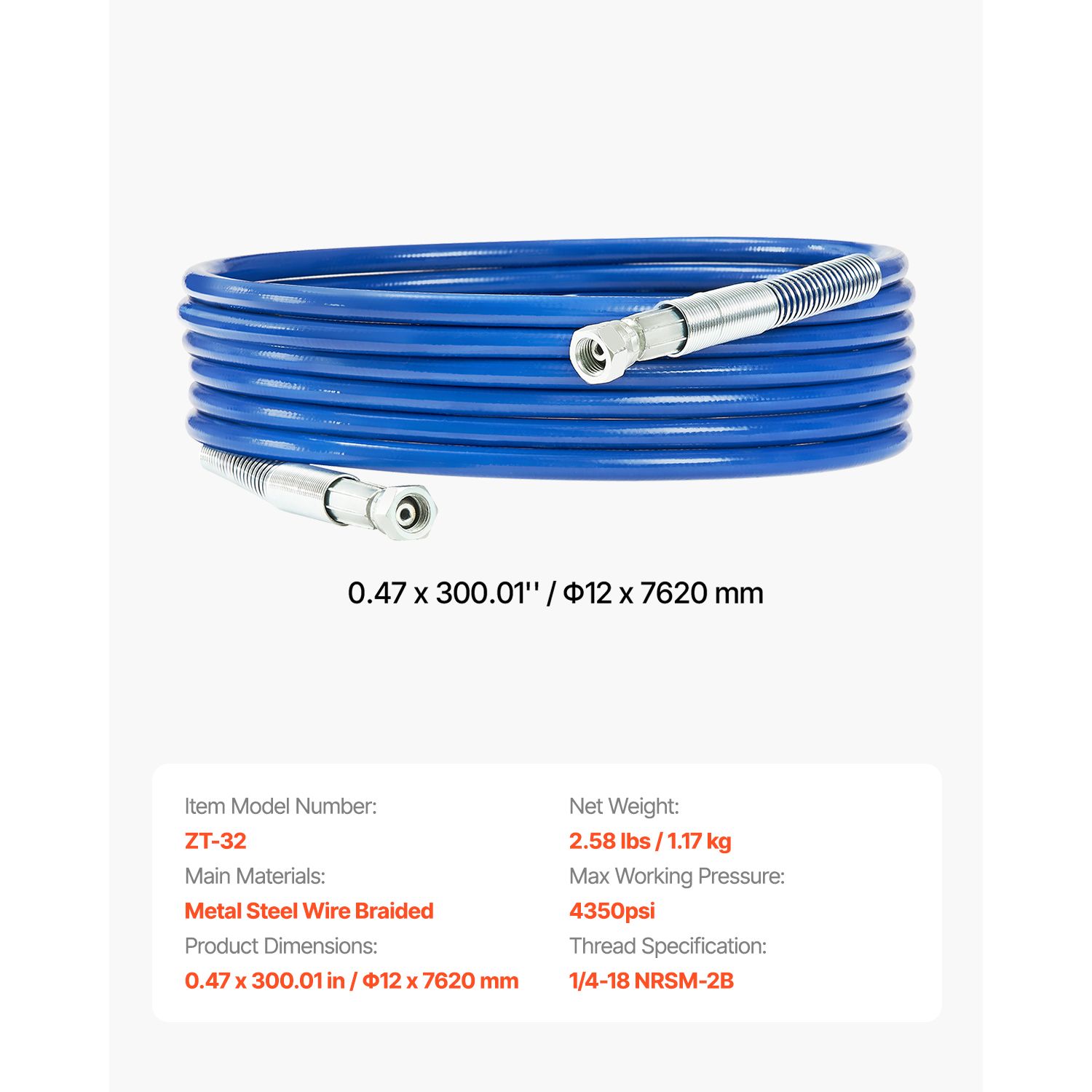 25ft Airless Paint Sprayer Hos - Flexible Hose Braided review and price